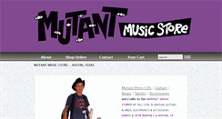 Desktop Screenshot of mutantmusicstore.com