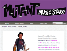 Tablet Screenshot of mutantmusicstore.com